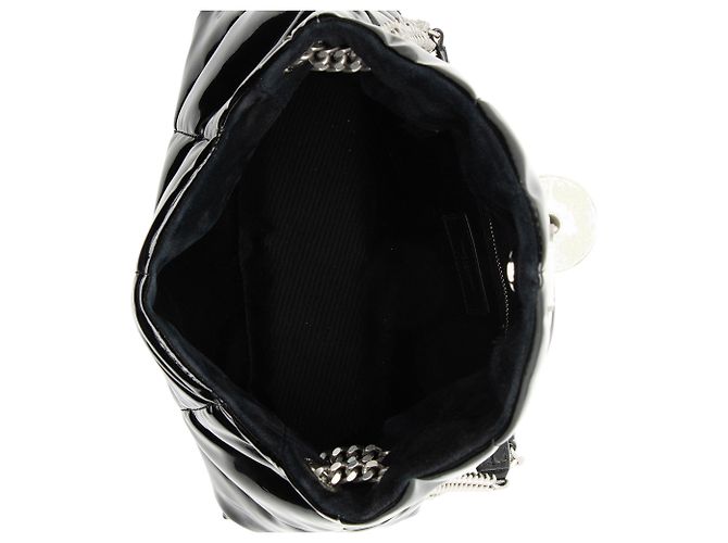 Borsa a spalla LouLou Small in pelle verniciata monogram Saint Laurent Nero - vista 7