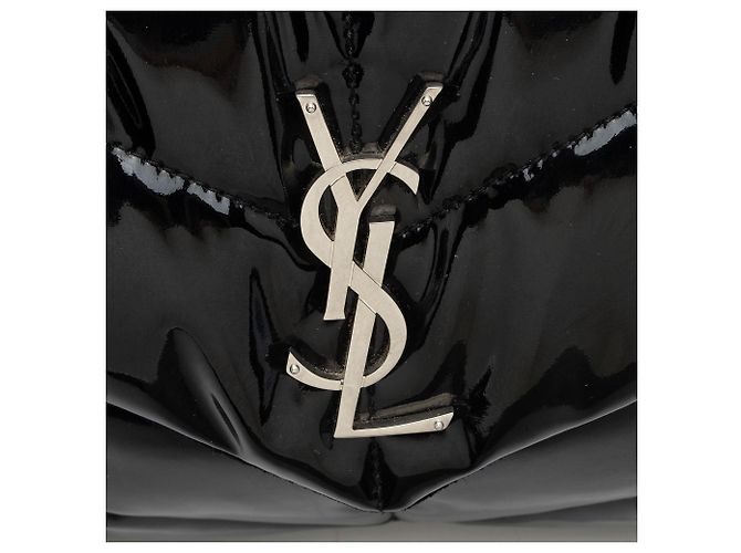 Borsa a spalla LouLou Small in pelle verniciata monogram Saint Laurent Nero - vista 9