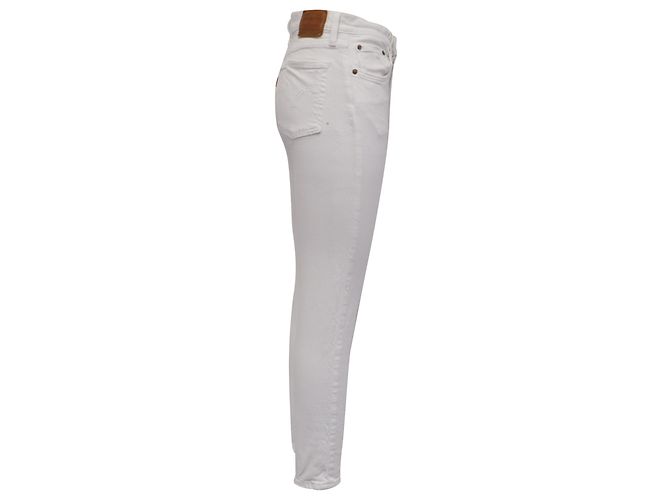 Levi's Slim-Fit Cropped Jeans in White Cotton Cream - view 2