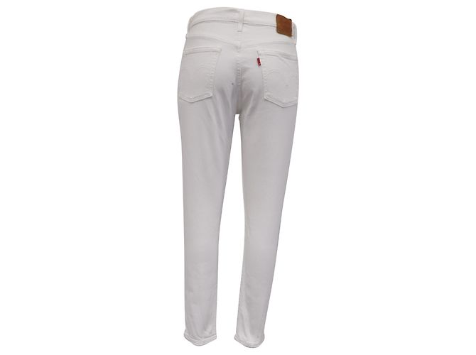 Levi's Slim-Fit Cropped Jeans in White Cotton Cream - view 3