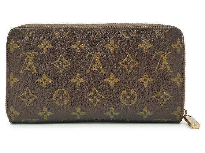 Portafoglio in tela Louis Vuitton Zippy Marrone - vista 2