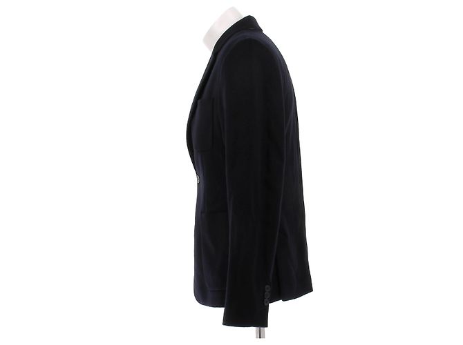 Acne Giacca in velluto blu navy - vista 4