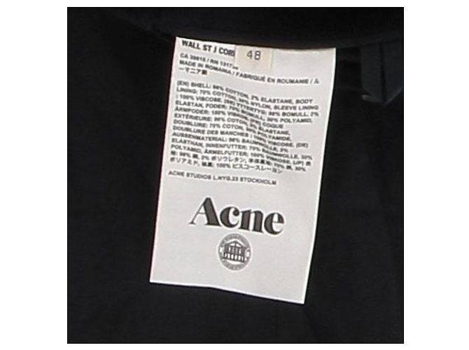 Acne Giacca in velluto blu navy - vista 5