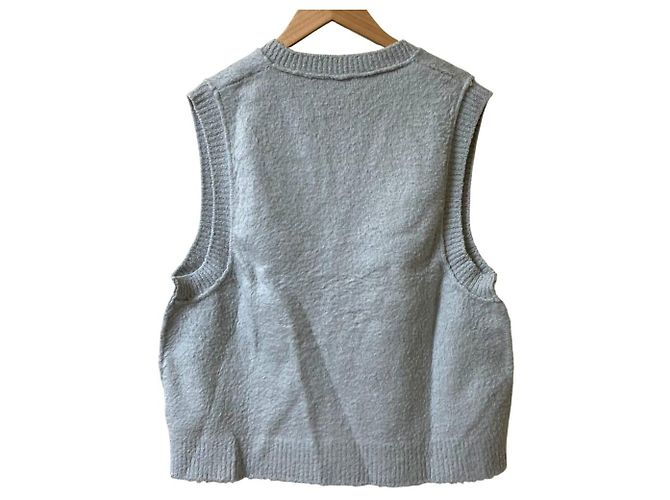 Autre Marque Gilet scollo a V Roberto Collina Marrone - vista 2