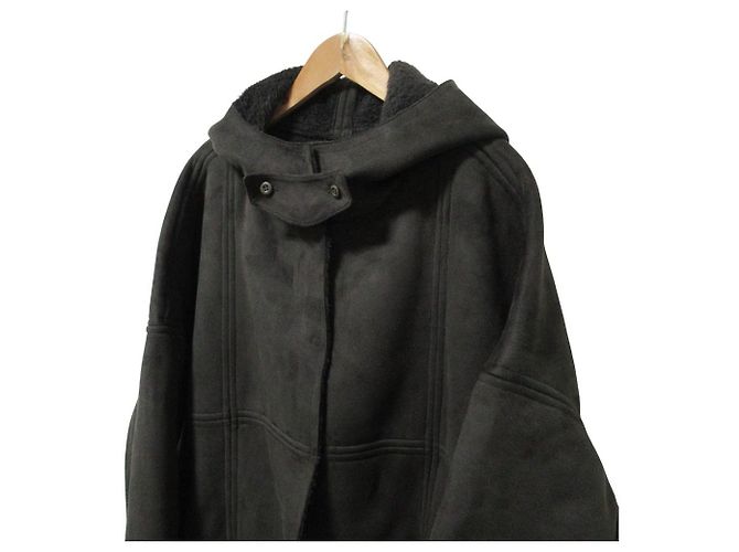 Autre Marque Abrigo con capucha HERA Mouton Castaño Marrón oscuro - vista 4