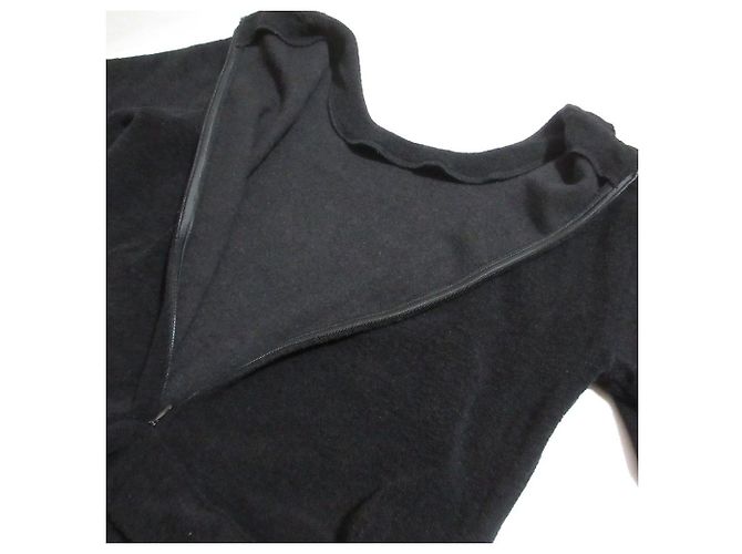 Autre Marque INGEBORG Strick 2-Way Jackenkleid Ensemble Schwarz - Ansicht 12