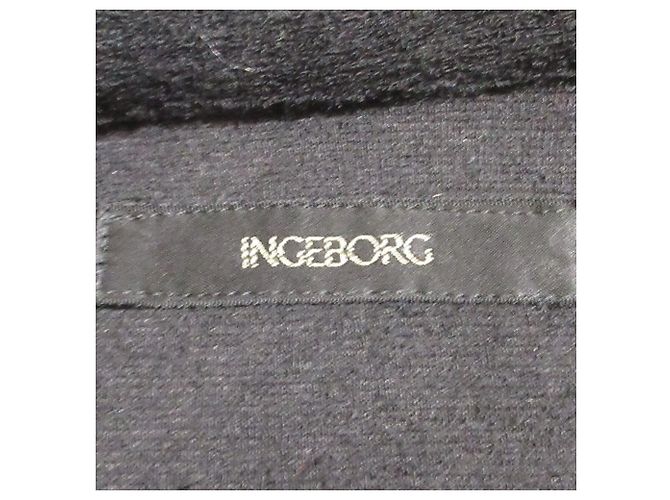 Autre Marque INGEBORG Strick 2-Way Jackenkleid Ensemble Schwarz - Ansicht 13