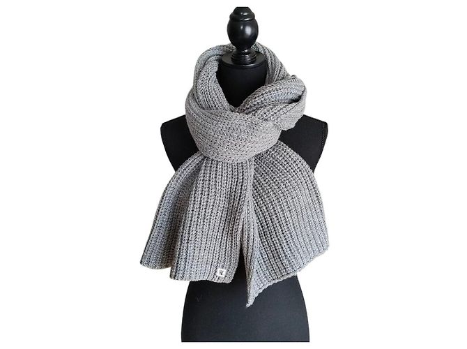 Autre Marque HER. Gestrickter langer Schal Braun - Ansicht 6