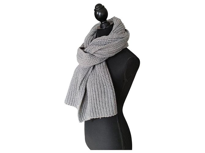 Autre Marque HER. Gestrickter langer Schal Braun - Ansicht 7