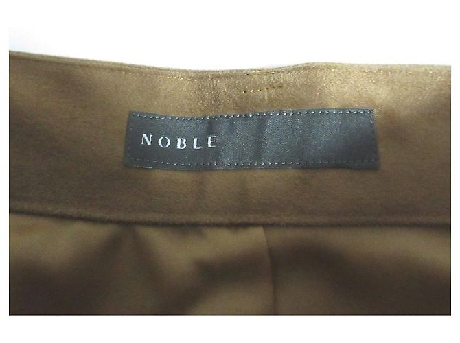 Autre Marque Falda línea A Noble de ante sintético Castaño Camello - vista 5