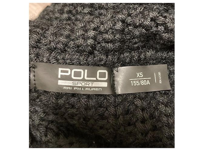 Ralph Lauren Polo Sport Rollkragenpullover aus grobem Strick Schwarz - Ansicht 4
