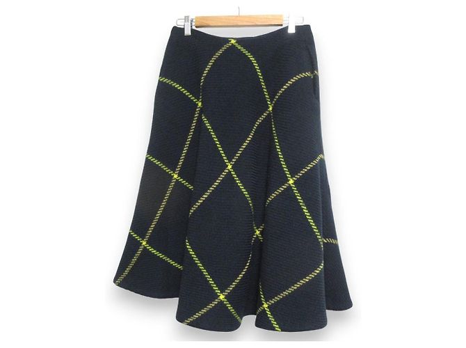 Autre Marque Falda de tweed Double Cross 45R Verde - vista 2
