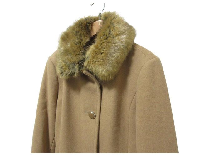 Abrigo de lana y piel sintética kate spade new york Beige - vista 4