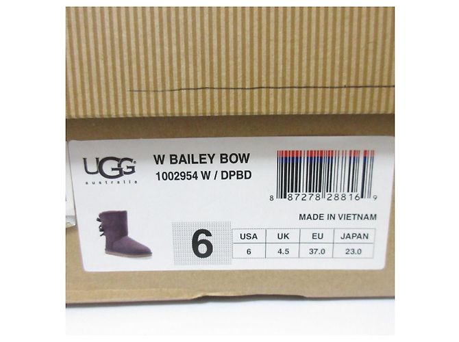 Autre Marque Stivali in pelle di pecora UGG BAILEY BOW Porpora - vista 12