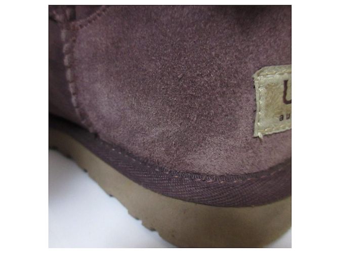 Autre Marque Stivali in pelle di pecora UGG BAILEY BOW Porpora - vista 16