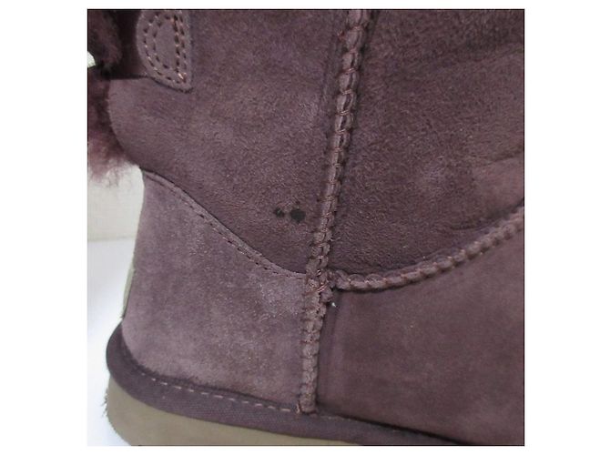 Autre Marque Stivali in pelle di pecora UGG BAILEY BOW Porpora - vista 17