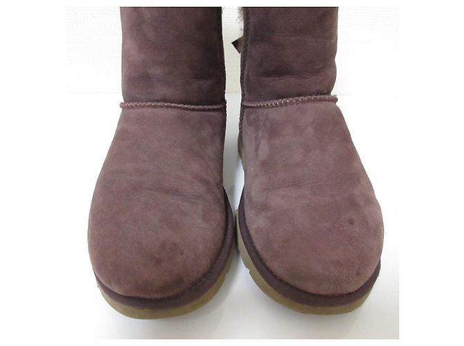 Autre Marque Stivali in pelle di pecora UGG BAILEY BOW Porpora - vista 3