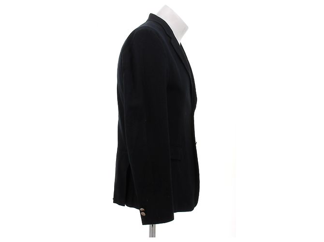 Prada Blazer blu navy con bottoni dorati - vista 3