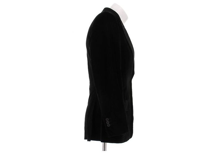 Yves Saint Laurent Schwarze Samtjacke - Ansicht 3