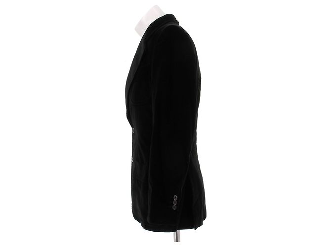 Yves Saint Laurent Schwarze Samtjacke - Ansicht 4