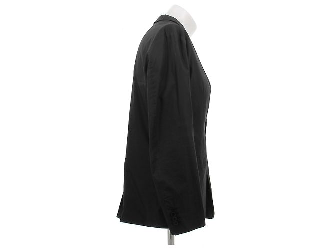 Dior Jacke aus Baumwolle Grau Größe 50 - Ansicht 3
