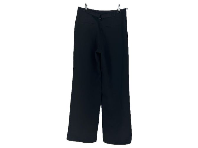 Autre Marque Pantalones negros anchos con botones - vista 2