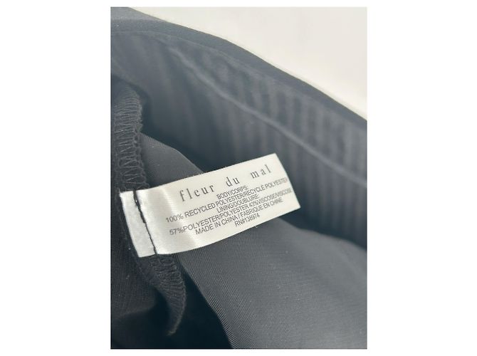 Autre Marque Pantalones negros anchos con botones - vista 4