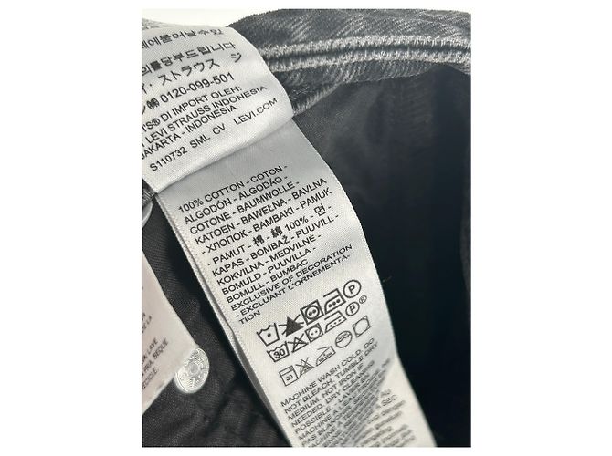 Jeans Low Loose Levi's Grigio Cotone - vista 5