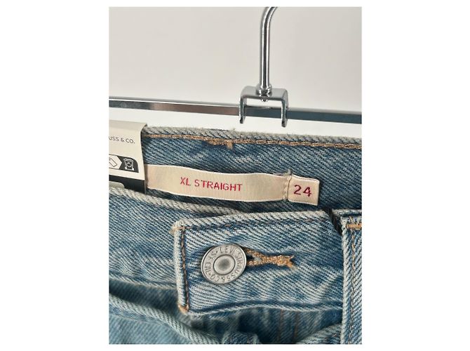 Jeans Levi's XL Straight Leg Blu in Cotone - vista 3