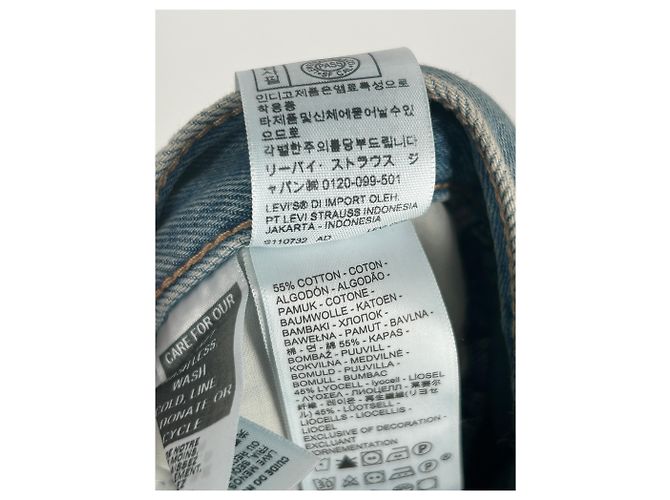 Jeans Levi's XL Straight Leg Blu in Cotone - vista 4