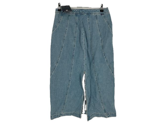 Levi's Falda midi de denim con recortes Azul - vista 2