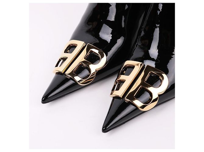 Balenciaga Botines de piel charol negra Negro - vista 3