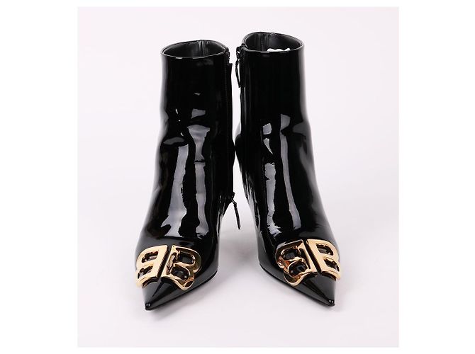 Balenciaga Botines de piel charol negra Negro - vista 4