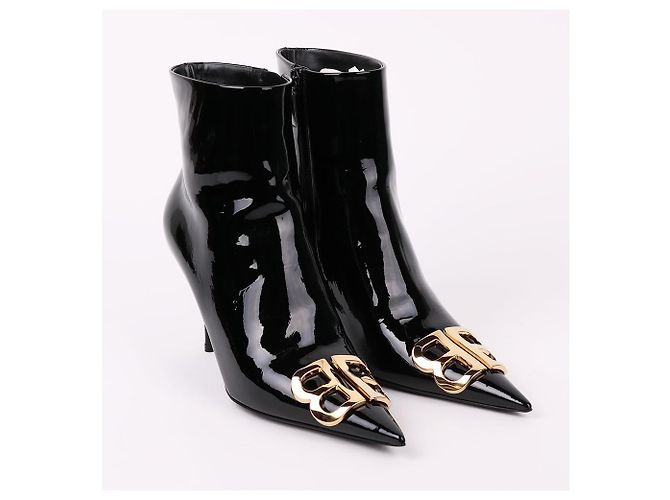 Balenciaga Botines de piel charol negra Negro - vista 5