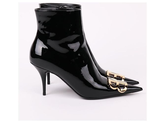 Balenciaga Botines de piel charol negra Negro - vista 6