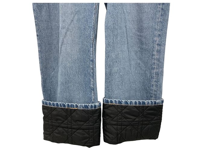 Dior Pantaloni in denim canage in cotone blu - vista 3