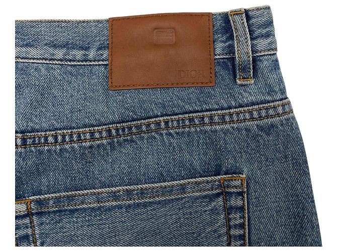 Dior Pantaloni in denim canage in cotone blu - vista 5