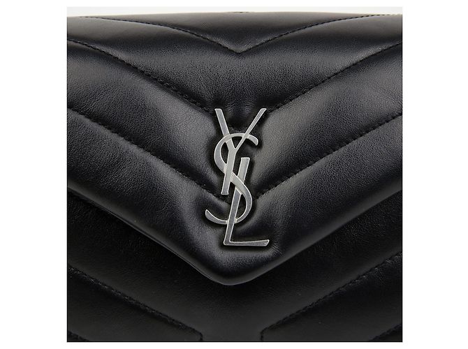 Saint Laurent Borsa Loulou Toy Matelassé Nera Nero - vista 3
