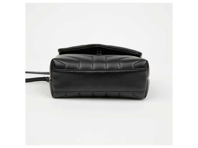 Saint Laurent Borsa Loulou Toy Matelassé Nera Nero - vista 6