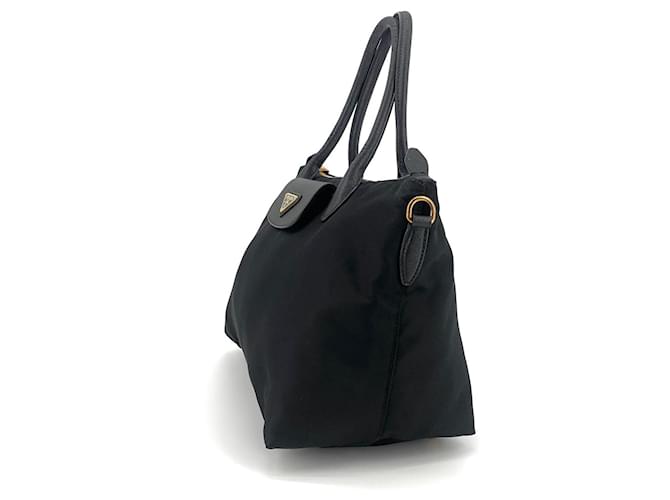 Prada Borsa tote e borsa a tracolla in poliammide nera Nero - vista 4