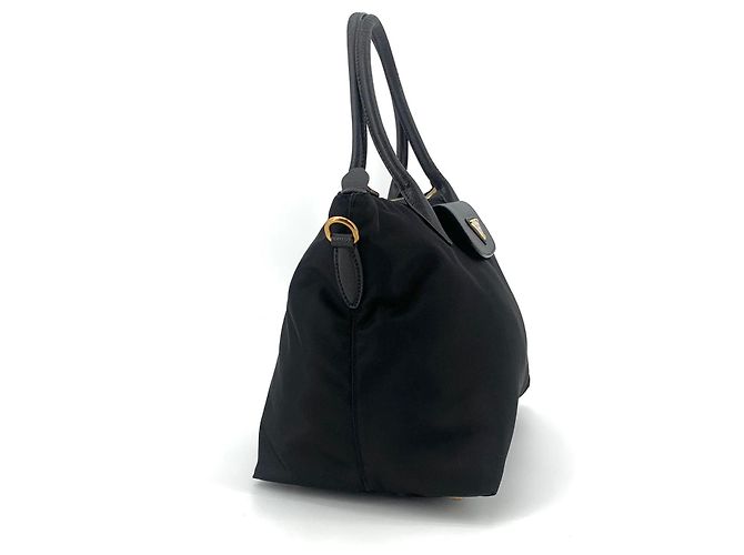 Prada Borsa tote e borsa a tracolla in poliammide nera Nero - vista 5