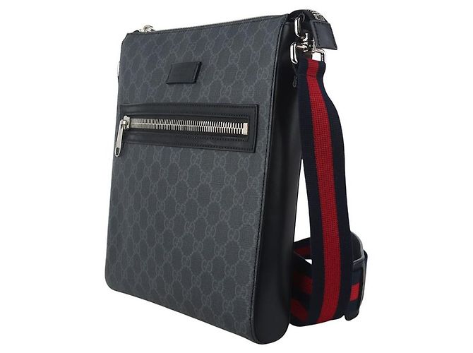 Gucci Borsa a tracolla Messenger GG Supreme Nera Nero - vista 2