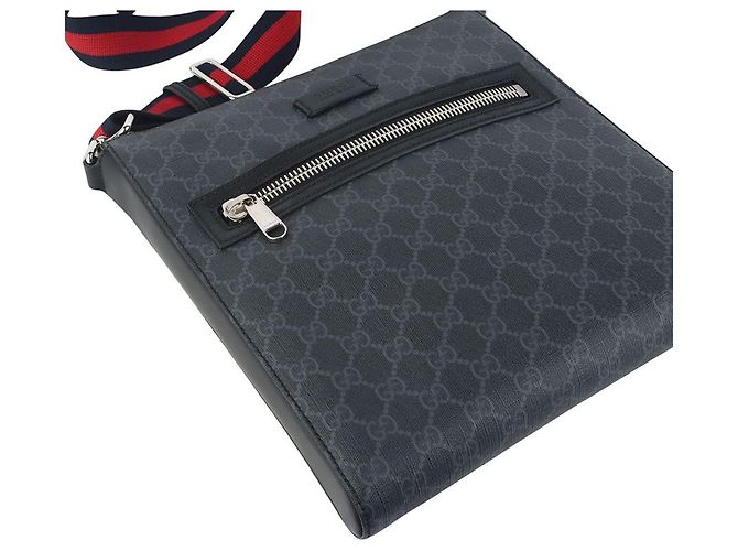 Gucci Borsa a tracolla Messenger GG Supreme Nera Nero - vista 5