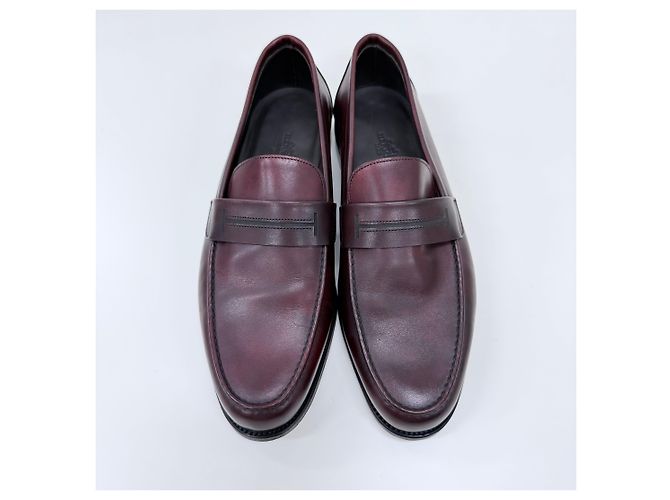 Hermès Loafer aus Leder Burgund Rot - Ansicht 6