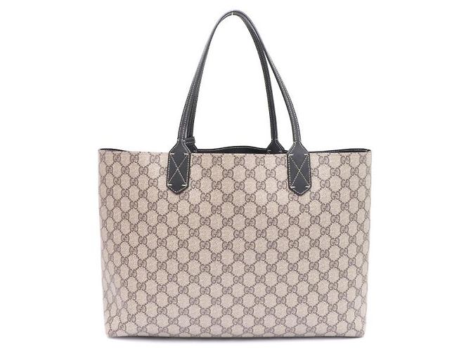 Gucci Borsa Shopper e Borsa a Tracolla Reversibili in PVC con Logo GG Marrone - vista 12