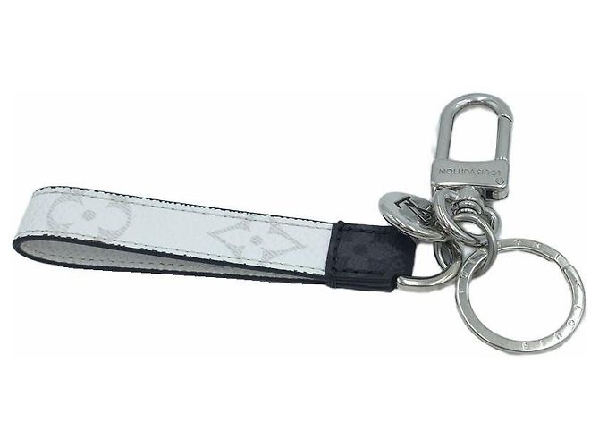 Louis Vuitton Slim Dragonne Monogram Key Holder Bag Charm White Bianco - vista 5