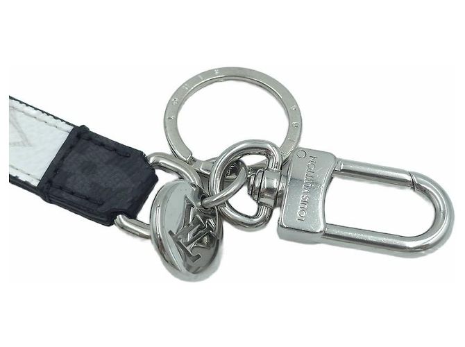 Louis Vuitton Slim Dragonne Monogram Key Holder Bag Charm White Bianco - vista 7