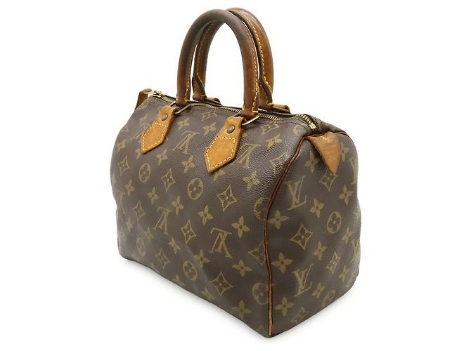 Borsa Louis Vuitton Monogram Speedy 25 Marrone - vista 3