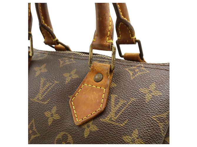 Borsa Louis Vuitton Monogram Speedy 25 Marrone - vista 9