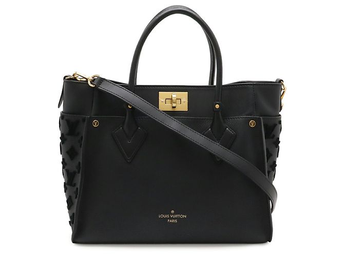 Louis Vuitton Monogram Tuftage On My Side MM Handtasche Schwarz - Ansicht 2